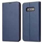 Horizontal Flip PU Leather Case for Galaxy S10e, with Holder & Card Slot & Wallet(Blue)