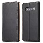 Horizontal Flip PU Leather Case for Galaxy S10+, with Holder & Card Slot & Wallet(Black)