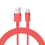 JOYROOM S-1224N2 1.2m 2.4A USB to Micro USB Silicone Data Sync Charge Cable (Red)