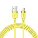 JOYROOM S-1224N2 1.2m 2.4A USB to Micro USB Silicone Data Sync Charge Cable (Yellow)