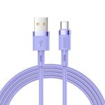 JOYROOM S-1224N2 1.2m 2.4A USB to USB-C / Type-C Silicone Data Sync Charge Cable (Purple)