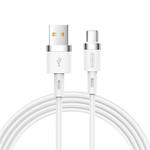 JOYROOM S-1224N2 1.2m 2.4A USB to USB-C / Type-C Silicone Data Sync Charge Cable (White)