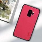 MOFI Shockproof TPU + PC + Cloth Case for Galaxy S9 (Rose Red)