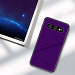 PINWUYO Full Coverage Waterproof Shockproof PC+TPU+PU Case for Galaxy S10 (Purple)