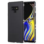 Crystal Decor Sides Smooth Surface Soft TPU Protective Back Case for Galaxy Note9(Black)