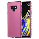 Crystal Decor Sides Smooth Surface Soft TPU Protective Back Case for Galaxy Note9(Purple)