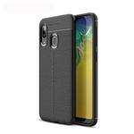 Litchi Texture TPU Shockproof Case for Galaxy A20e (Black)