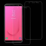 2 PCS 0.26mm 9H 2.5D Tempered Glass Film for Galaxy J8 (2018)