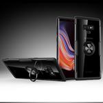 Scratchproof TPU + Acrylic Ring Bracket Protective Case for Galaxy Note 9(Black)