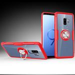 Scratchproof TPU + Acrylic Ring Bracket Protective Case for Galaxy S9 Plus(Red)