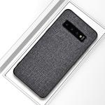 Shockproof Cloth Texture PC+ TPU Protective Case for Galaxy S10+ (Grey)