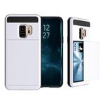 For Galaxy S9 Detachable Dropproof Protective Back Cover Case with Slider Card Slot (White)