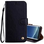 For Samsung Galaxy S8 + Business Style Oil Wax Texture Horizontal Flip Leather Case with Holder & Card Slots & Wallet(Black)