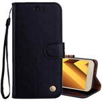 For Samsung Galaxy A5 (2017) Business Style Oil Wax Texture Horizontal Flip Leather Case with Holder & Card Slots & Wallet(Black)
