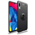 Lenuo Shockproof TPU Case for Galaxy M10, with Invisible Holder (Black)