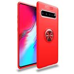 Lenuo Shockproof TPU Case for Galaxy S10 5G, with Invisible Holder (Red)