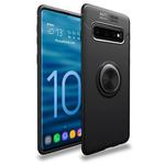 Lenuo Shockproof TPU Case for Galaxy S10+, with Invisible Holder (Black)