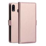 DZGOGO MILO Series PC + PU Horizontal Flip Leather Case for Galaxy A40, with Holder & Card Slot & Wallet(Rose Gold)