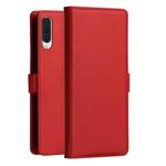 DZGOGO MILO Series PC + PU Horizontal Flip Leather Case for Galaxy A70, with Holder & Card Slot & Wallet (Red)