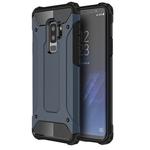 For Galaxy S9+ TPU + PC 360 Degree Protection Shockproof Protective Back Case(Navy Blue)