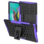 Tire Texture TPU+PC Shockproof Case for Galaxy Tab S5e , with Holder (Purple)