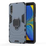 PC + TPU Shockproof Protective Case for Galaxy A70, with Magnetic Ring Holder (Navy Blue)