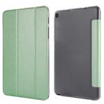 Silk Texture Horizontal Flip Leather Case with Three-Folding Holder for Galaxy Tab P200(Green)