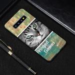 Cat Painted Pattern Soft TPU Case for Galaxy S10+
