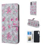 Rose Pattern 3D Horizontal Flip Leather Case for Galaxy A50, with Holder & Card Slots & Photo Frame & Wallet