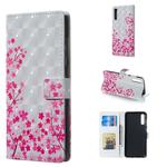Sakura Pattern 3D Horizontal Flip Leather Case for Galaxy A70, with Holder & Card Slots & Photo Frame & Wallet