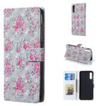 Rose Pattern 3D Horizontal Flip Leather Case for Galaxy A70, with Holder & Card Slots & Photo Frame & Wallet