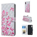 Butterfly Love Flower Pattern 3D Horizontal Flip Leather Case for Galaxy M10, with Holder & Card Slots & Photo Frame & Wallet