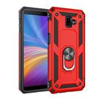 Armor Shockproof TPU + PC Protective Case for Galaxy J6 Plus, with 360 Degree Rotation Holder(Red)