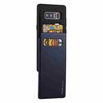 GOOSPERY for Galaxy Note 8 / N950 TPU + PC Sky Slide Bumper Protective Back Case with Card Slots(Navy Blue)