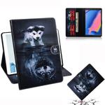 Wolf and Dog Pattern Horizontal Flip Leather Case for Galaxy Tab A 8 (2019) / P200 / P205, with Holder & Card Slot & Wallet