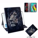 Lion Pattern Horizontal Flip Leather Case for Galaxy Tab S5E T720 / T725, with Holder & Card Slot & Wallet