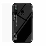 Gradient Color Glass Protective Case for Galaxy A8s (Black)