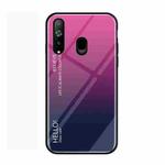 Gradient Color Glass Protective Case for Galaxy A8s (Magenta)
