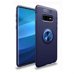 lenuo Shockproof TPU Protective Case for Galaxy S10 E, with Invisible Holder(Blue)