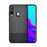 Shockproof Splicing PU + Cloth Protective Case for Galaxy A70 (Black)