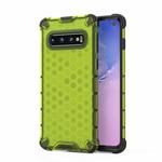 Honeycomb Shockproof PC + TPU Case for Galaxy S10 (Green)
