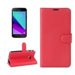 For Galaxy Xcover 4 / G390F Litchi Texture Horizontal Flip Leather Case with Card Slots & Wallet & Holder (Red)