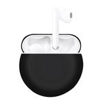 For Huawei FreeBuds 3 Split Style Liquid Silicone Wireless Earphone Protective Case Storage Box(Black)