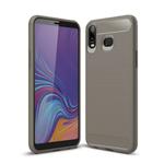 Brushed Texture Carbon Fiber TPU Case for Galaxy A6s (Grey)