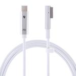 85W 5 Pin MagSafe 1 (L-Shaped) to USB-C / Type-C PD Charging Cable(White)