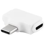 8 Pin Female + Micro USB Female to USB-C / Type-C Male Multi-function Adapter(White)