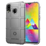 Shockproof Rugged  Shield Full Coverage Protective Silicone Case for Galaxy M20 (Grey)