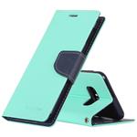 GOOSPERY FANCY DIARY Horizontal Flip PU Leather Case for Galaxy S10e, with Holder & Card Slots & Wallet(Mint Green)
