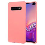 GOOSPERY SOFT FEELING Liquid TPU Drop-proof Soft Case for Galaxy S10+ (Pink)