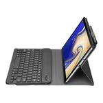 A720 Bluetooth 3.0 Ultra-thin Detachable Bluetooth Keyboard Leather Tablet Case + Leather Tablet Case for Samsung Galaxy Tab S5e T720, with Pen Slot & Holder(Black)